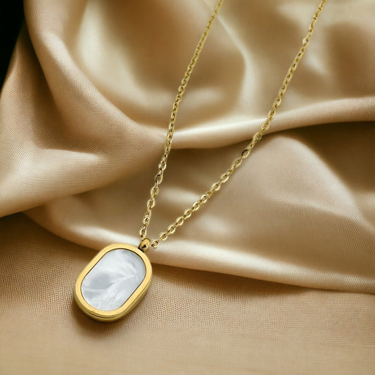 Oval Necklace Stainless Steel